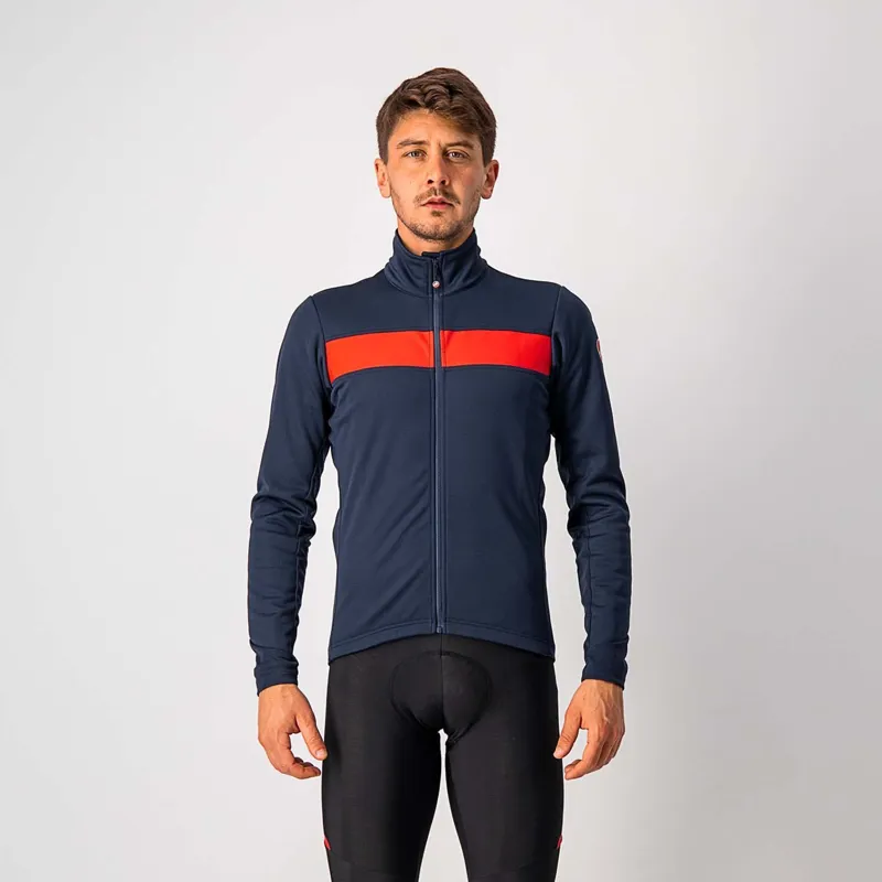 Castelli Raddoppia 3 Jacket Savile Blue Red Reflex