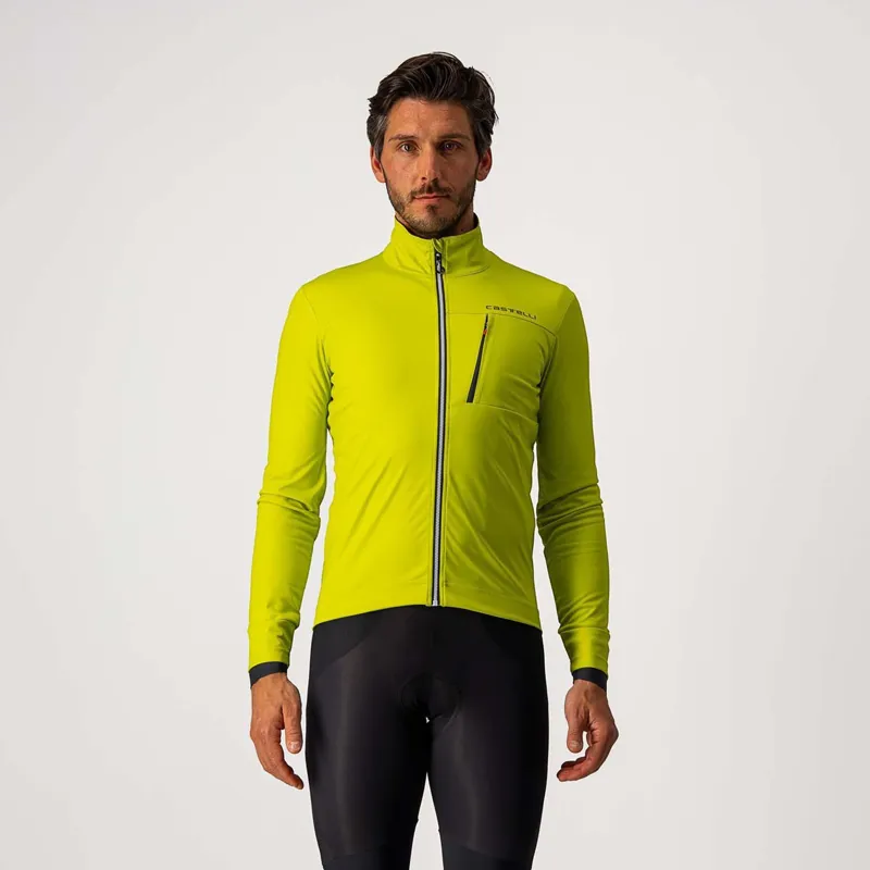 Castelli Go Jacket Chartreuse Gray