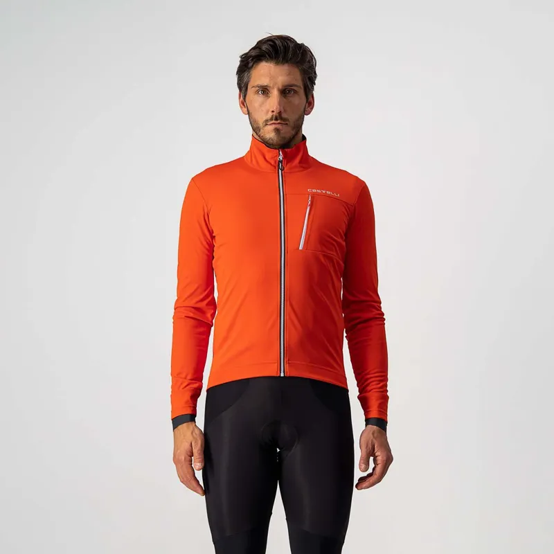 Castelli Go Jacket Fiery Red Silver Gray