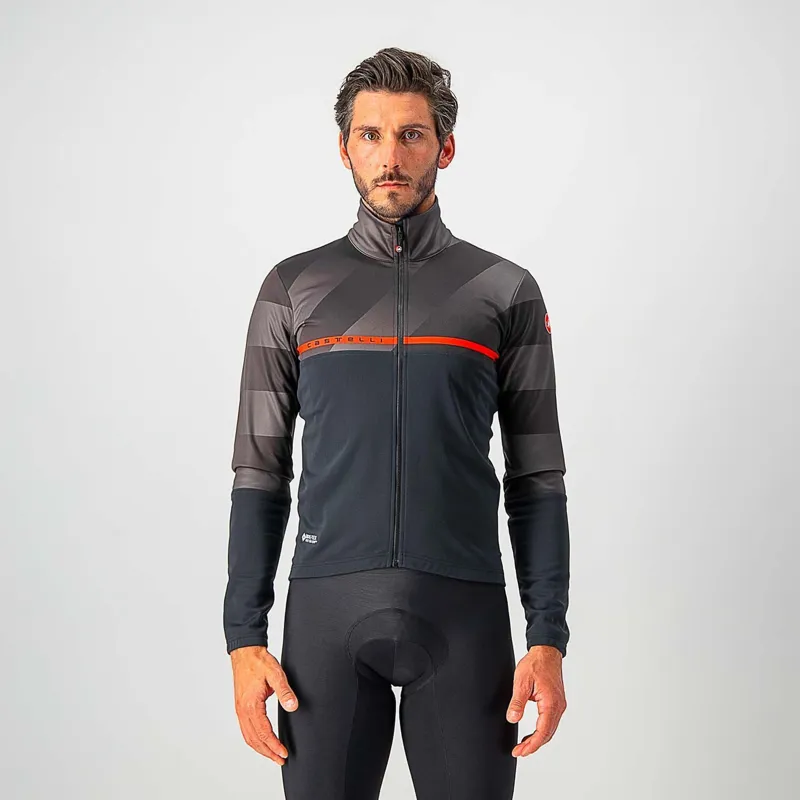 Castelli Finestre Jacket Black Gray Red