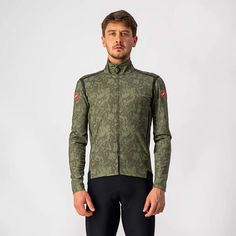 Castelli Perfetto RoS Long Sleeve Jacket Printed Military Green Military-Black