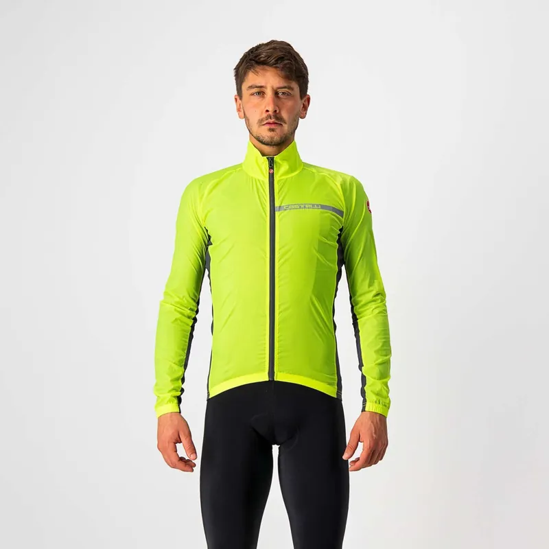 Castelli Squadra Stretch Jacket Yellow Fluo Gray