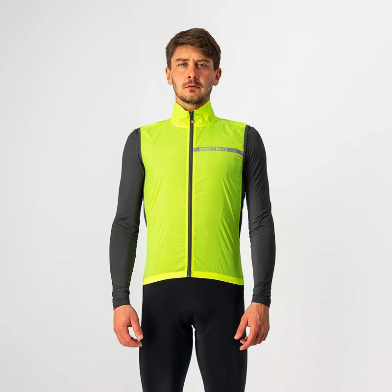 Castelli Squadra Stretch Vest Yellow Fluo Gray