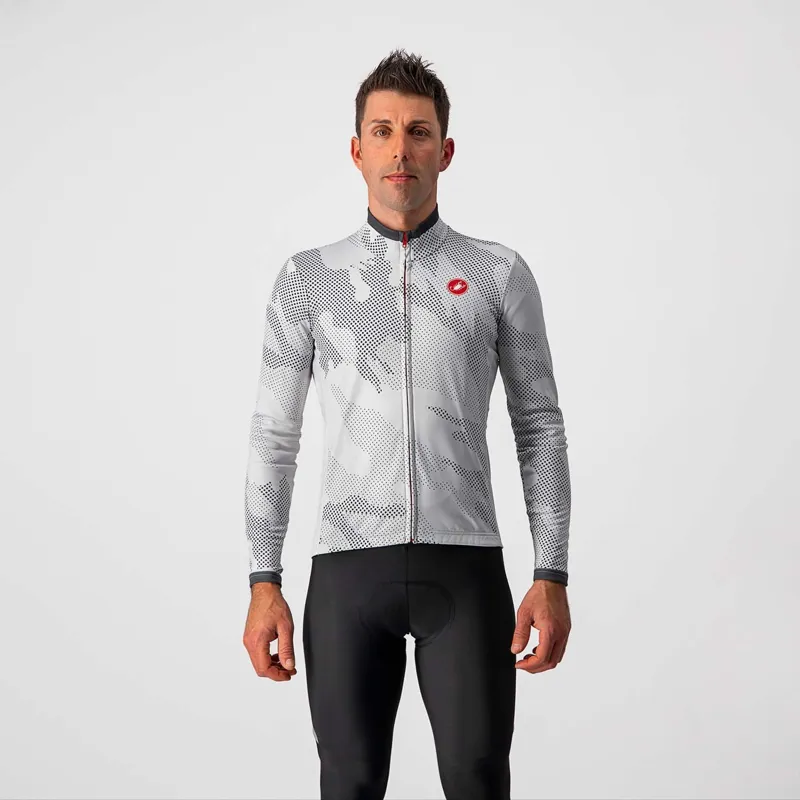 Castelli Pericolo Jersey FZ Silver Gray