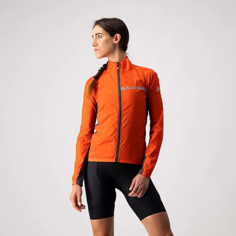 Castelli Squadra Stretch Women's Jacket Fiery Red Gray