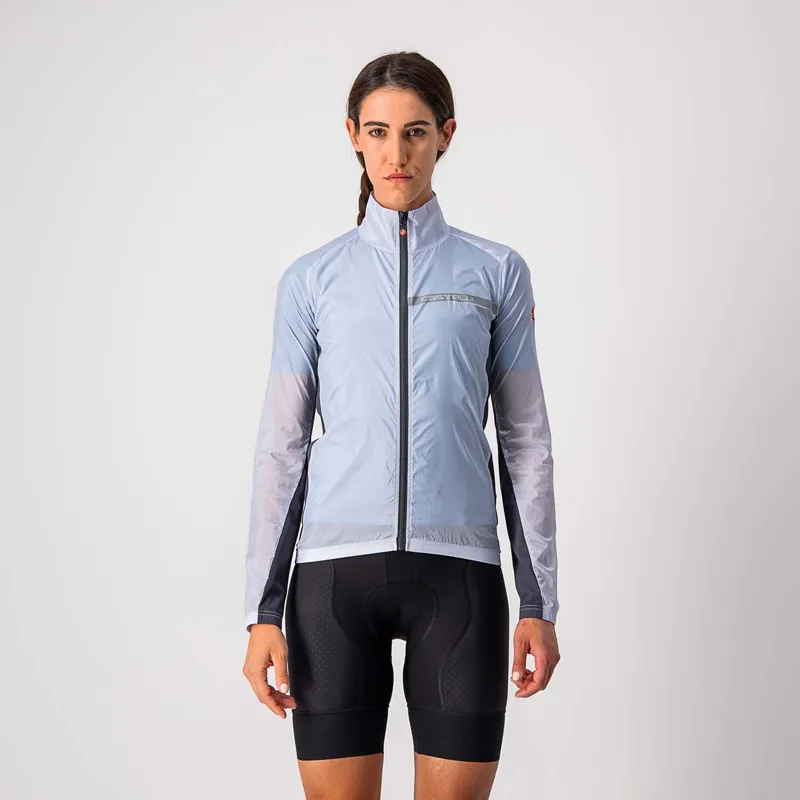 Castelli Squadra Stretch Womens Jacket Silver Gray 