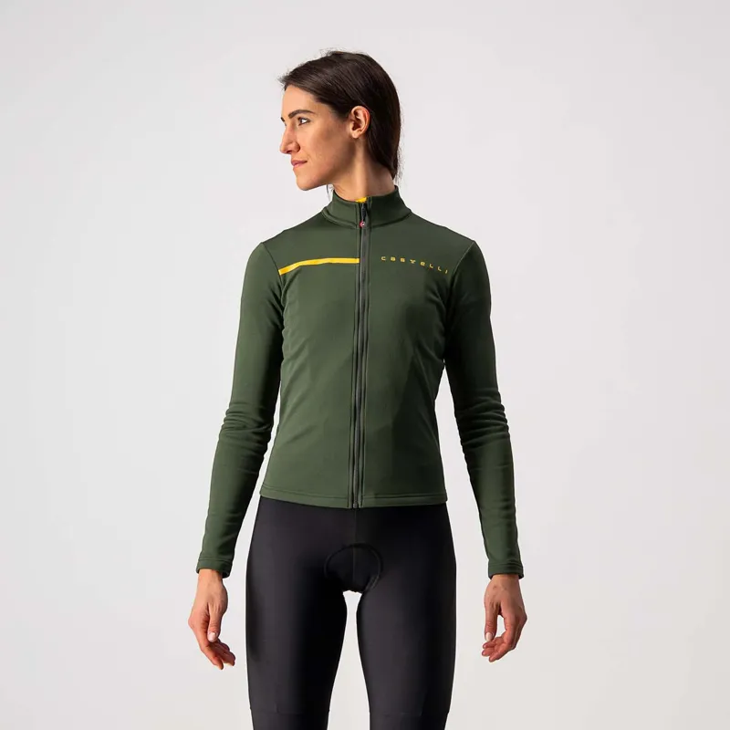 Castelli Sinergia 2 Women's Jersey Military Green Saffron