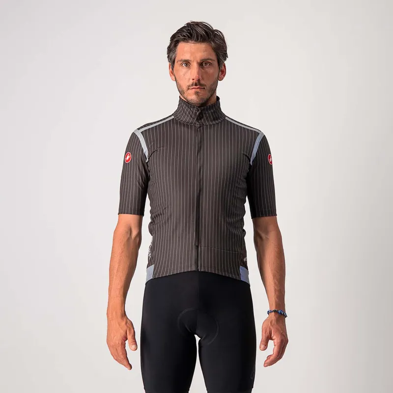Castelli Gabba RoS Short Sleeve Jersey - Limited Edition Prints / Charcoal/Pinstripe