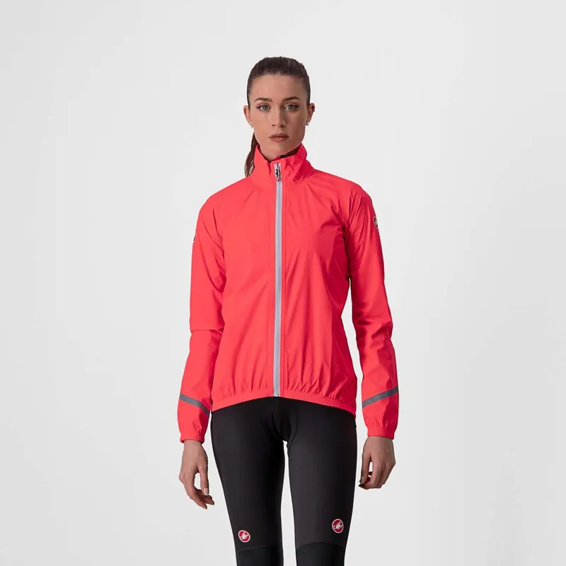 Castelli Emergency 2 Womens Rain Jacket Briliant Pink