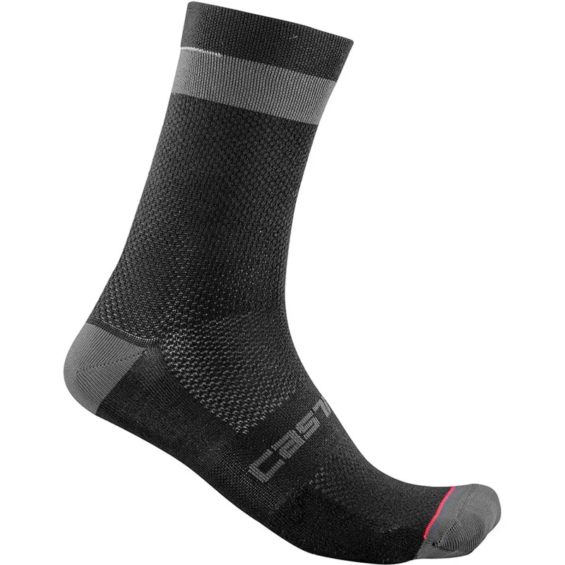 Castelli Alpha 18 Socks Black Dark Gray