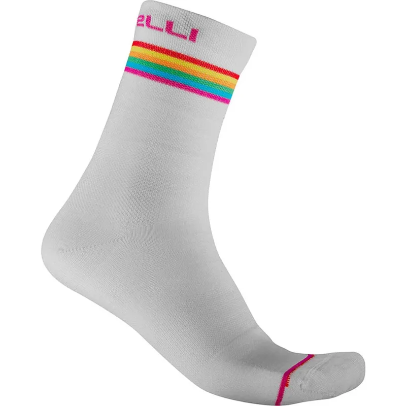 Castelli Go Women's 15 Socks White Fuchsia 