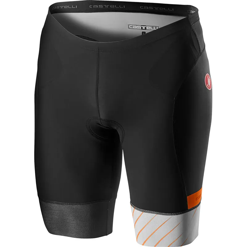 Castelli Free Mens Tri Shorts Grey Brilliant Orange 