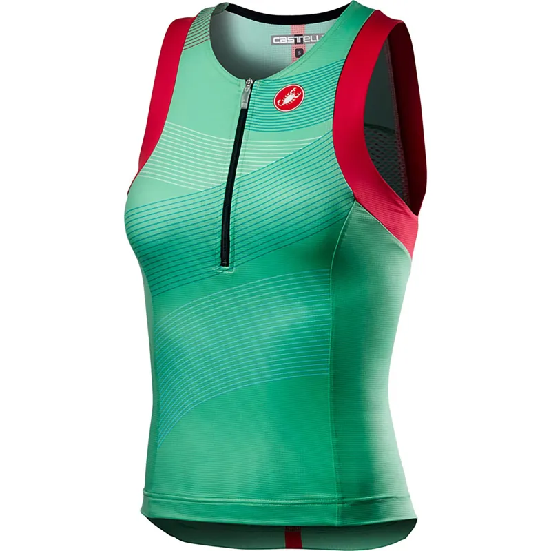 Castelli Free Womens Tri Singlet Green