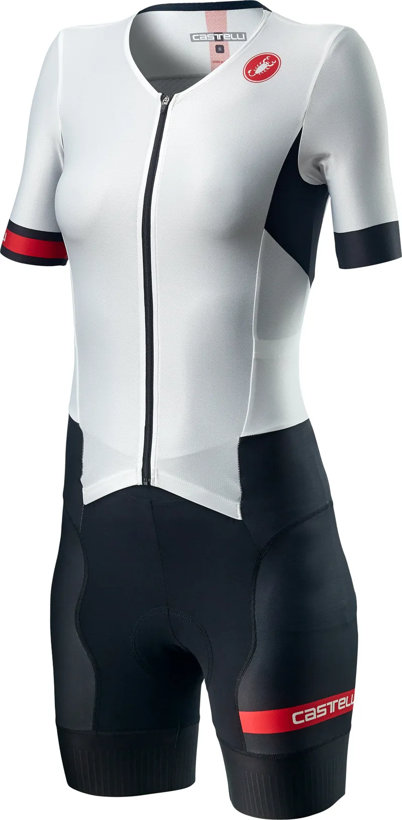 Castelli Free Sanremo 2 Womens Suit Short Sleeve White Black 