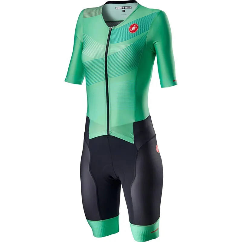 Castelli Free Sanremo 2 Short Sleeve Womens Suit Jade Green