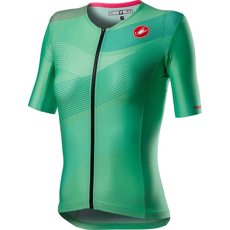 Castelli Free Speed 2 Womens Race Top Multi Colour Jade Green	