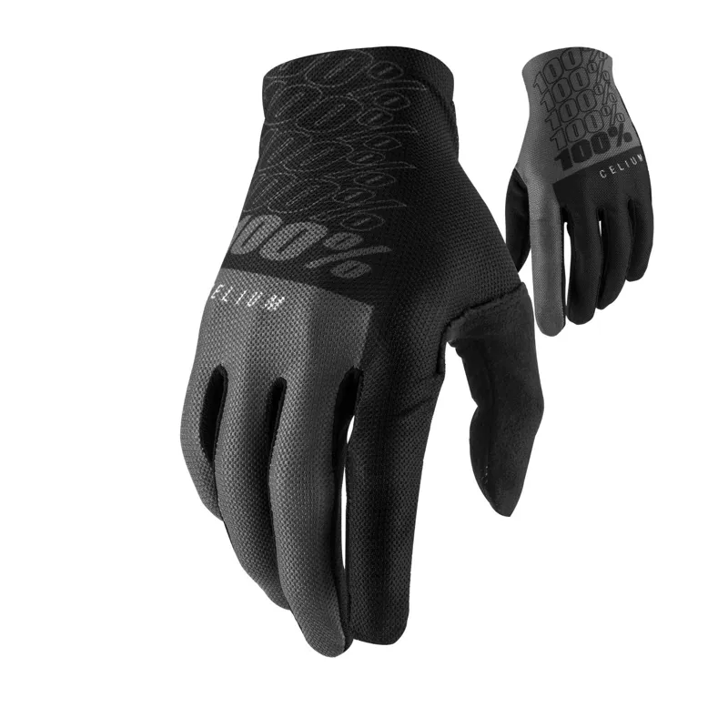 100 percent Celium Glove Black / Grey Grey/ Black