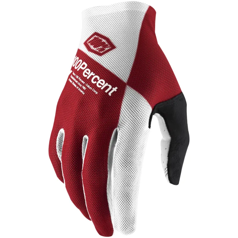 100 percent Celium Glove Cherry/ Silver