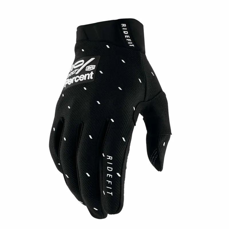100% Ridefit Gloves in Slasher Black