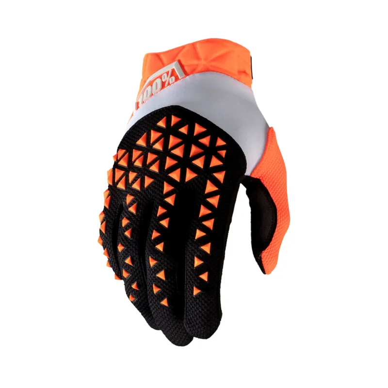 100 Percent  Airmatic Glove Orange/ Black 