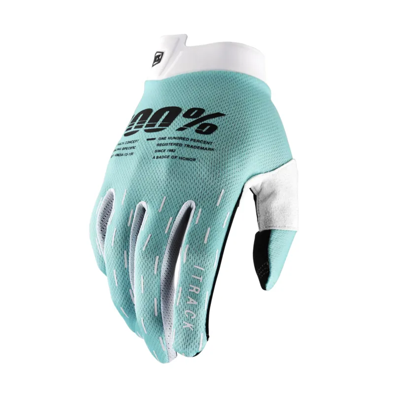 100 Percent iTrack Glove Aqua