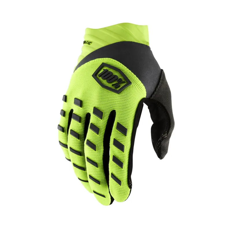 100 Percent Airmatic Youth Gloves Fluo Yellow