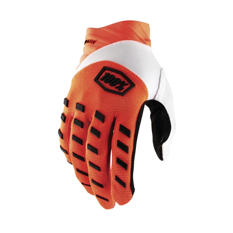 100 Percent Airmatic Gloves Fluo Orange