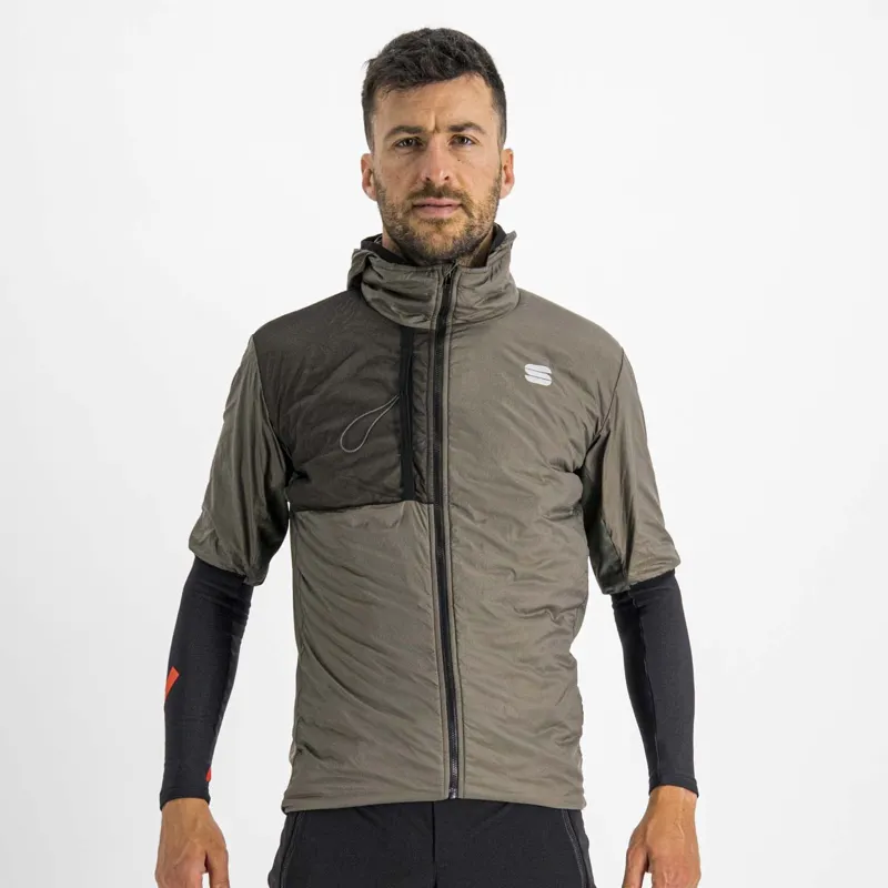 Sportful Supergiara Puffy Short Sleeve Mens Jacket in Beetle