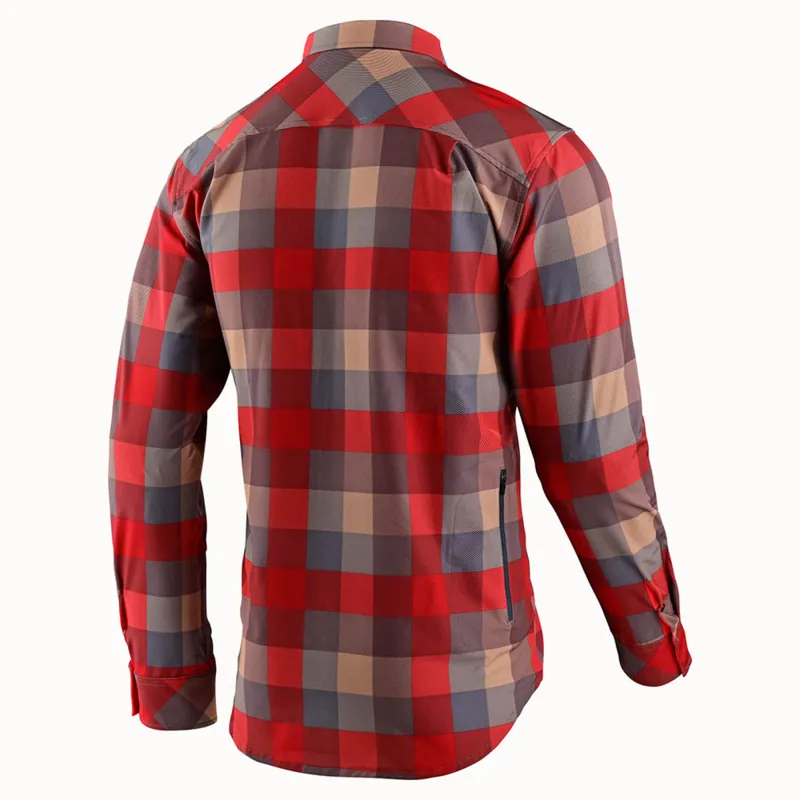 Troy Lee Designs Grind Flannel Shirt Plaid Clay-1