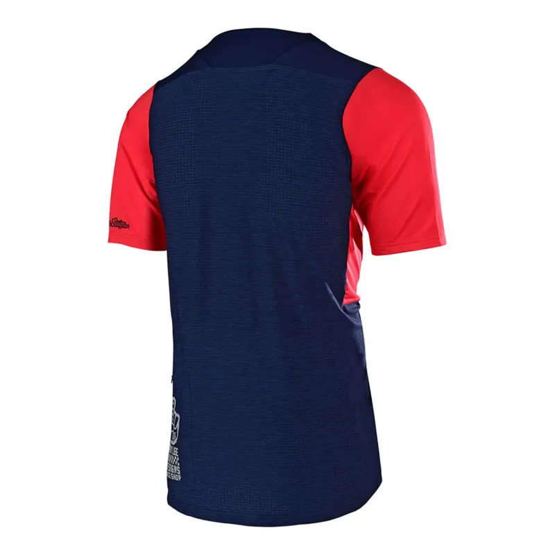 Troy Lee Designs Skyline Checkers Short Sleeve Jersey Navy / Red-1