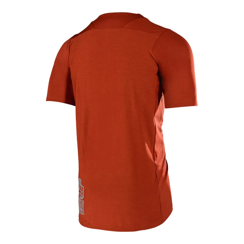 Troy Lee Designs Skyline Solid Short Sleeve Jersey Heather Clay-1