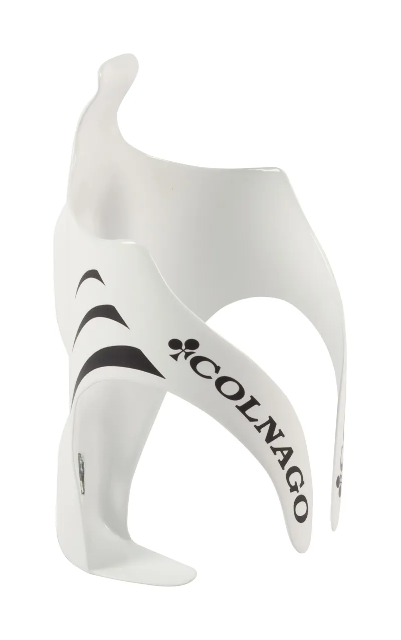 Colnago BC01 Carbon Bottle Cage White Black Logo black