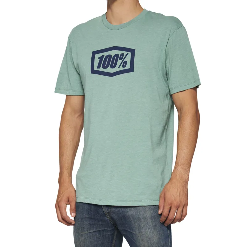 100% ICON Short Sleeve T-Shirt in Blue Heather