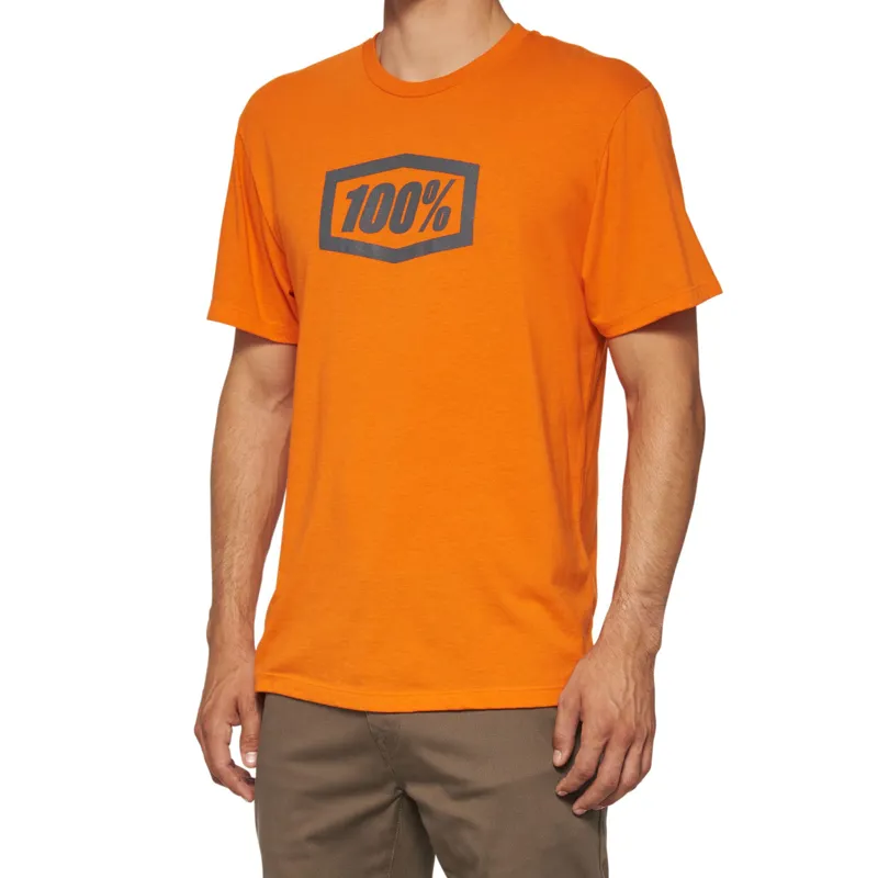 100% ICON Short Sleeve T-Shirt in Orange