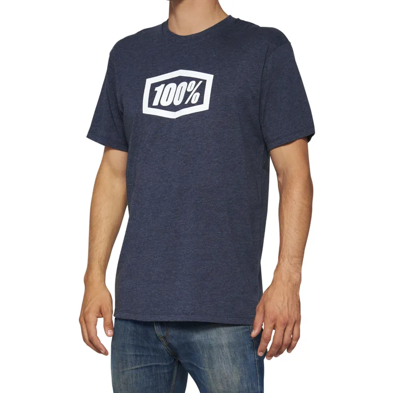 100% ICON Short Sleeve T-Shirt in Navy Heather