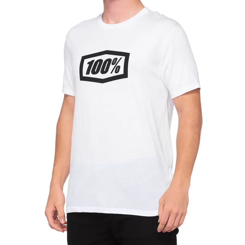 100% ICON Short Sleeve T-Shirt in White