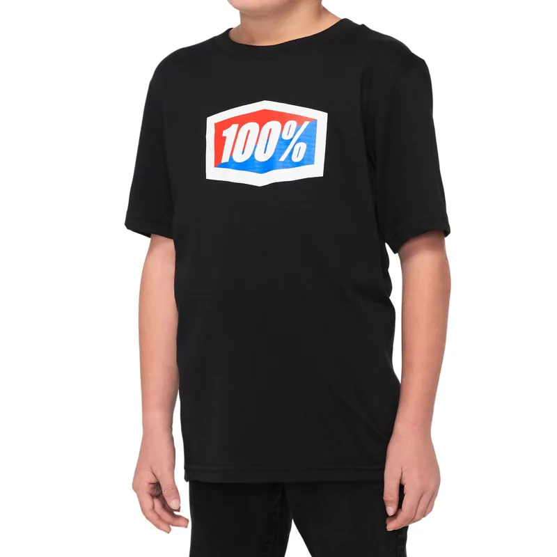 100 Official Youth T-Shirt Black Small-1