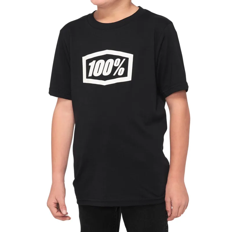 100% Icon Youth T-Shirt in Black