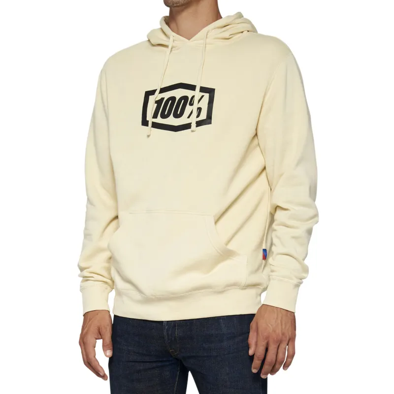 100% Icon Pullover Hoodie in Chalk
