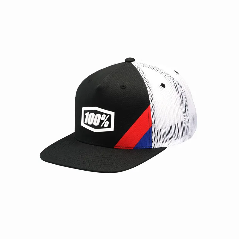 100 percent Cornerstone Trucker Hat Black White 