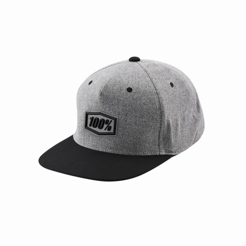 100 percent Enterprise Snapback Hat Gunmetal Heather Heather Grey