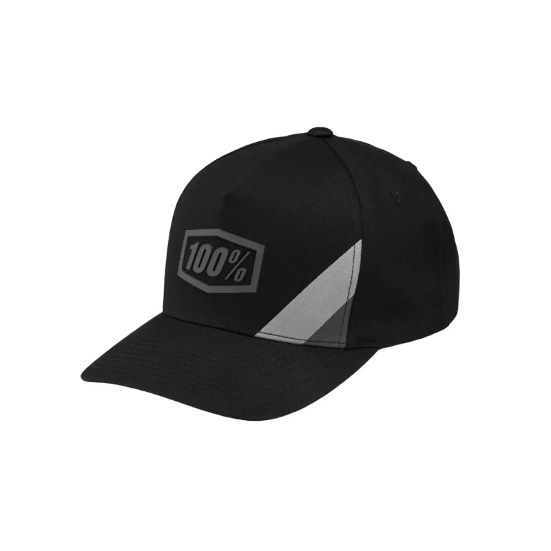 100 Percent Cornerstone X-FIT Snapback Hat Black Grey adult OS