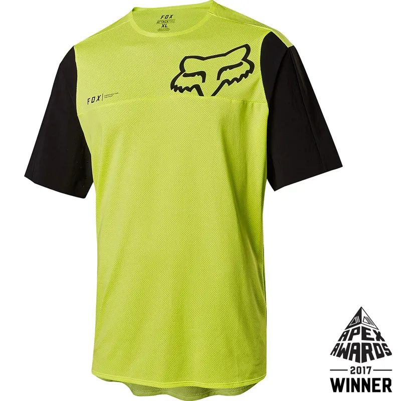 Fox Attack Pro Short Sleeve MTB Jersey Yellow And Black