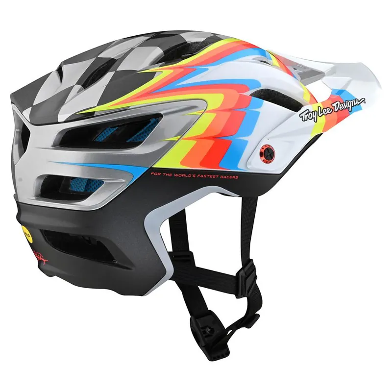 Troy Lee Designs A3 MIPS Helmet Sideways White / Gray -1