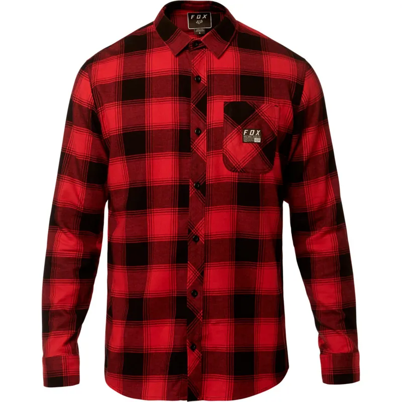 Fox Long View Flannel Rio Red