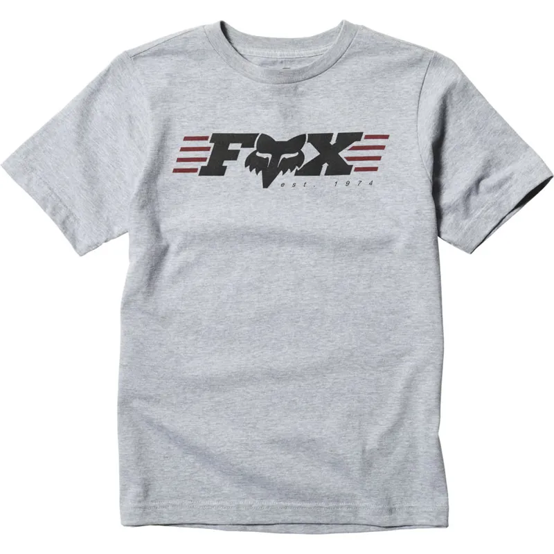 Fox Youth Muffler Tee Light Heather Grey