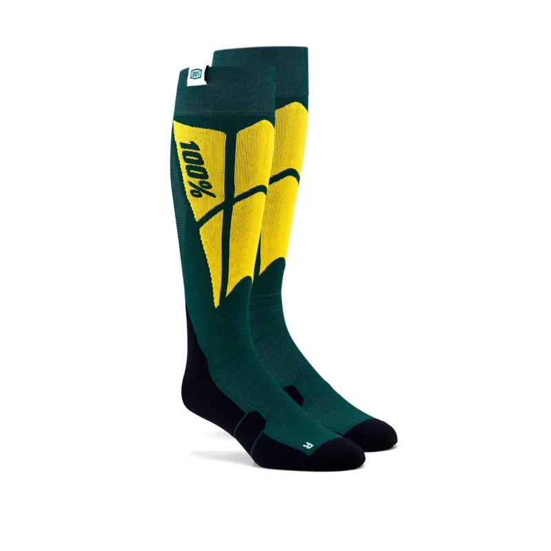 100 percent HI SIDE Performance Moto Socks Green 