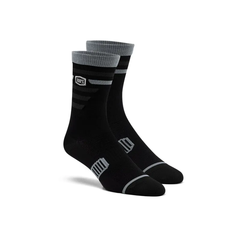 100 percent Advocate Performance Socks Black Grey 