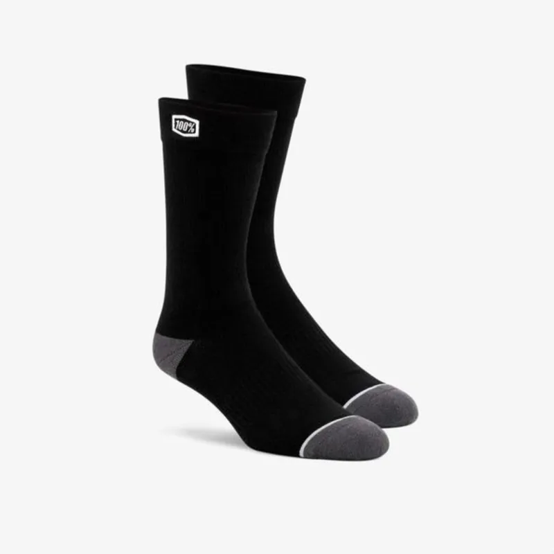 100 percent SOLID Casual Socks Black