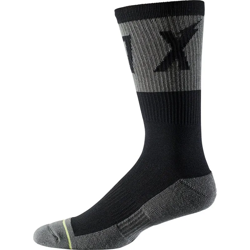 Fox 8inch Trail Cushion Sock Black